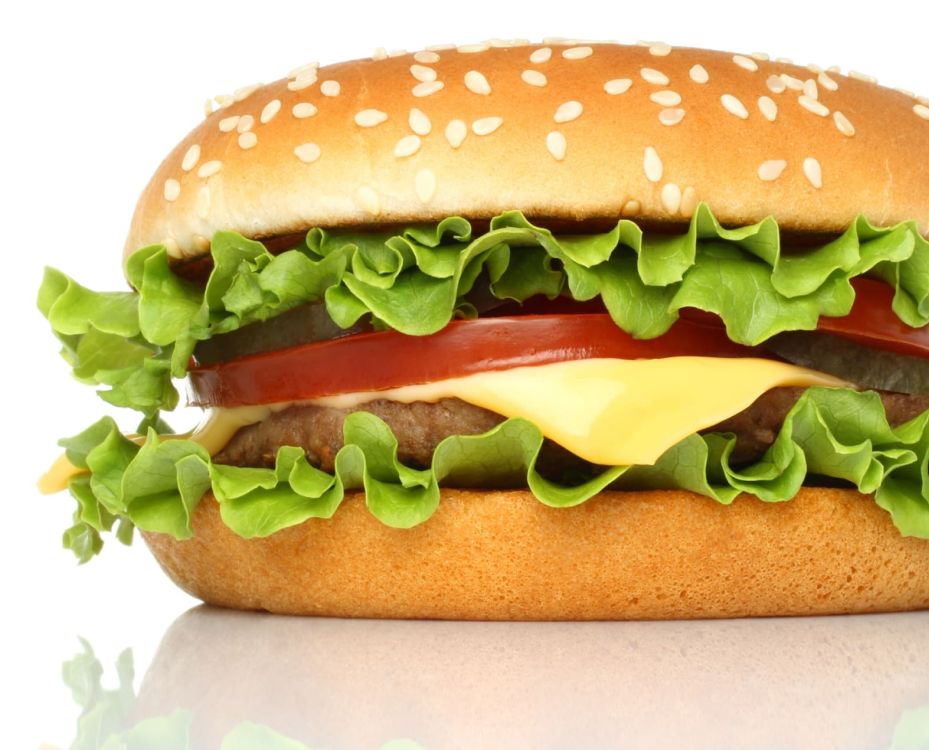 Freigestellter Cheeseburger